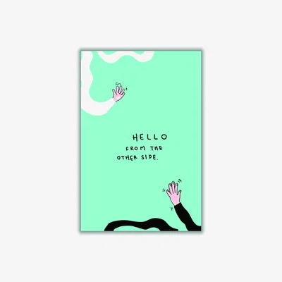 Wolf & Badger Blue Hello From The Other Side A2 420 X 594Mm Stanley Print House