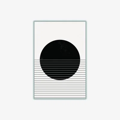 Wolf & Badger Black Minimal Geometric #1 Extra Small Stanley Print House