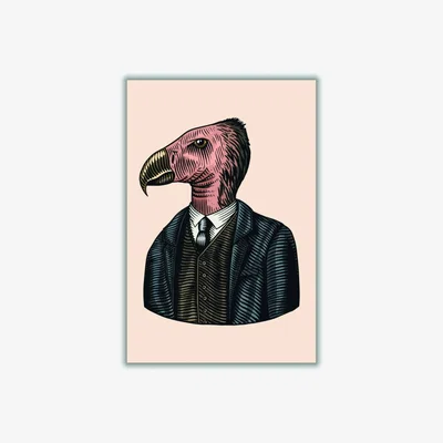 Wolf & Badger Rose Gold Mr. Condor A3 297 X 420Mm Stanley Print House