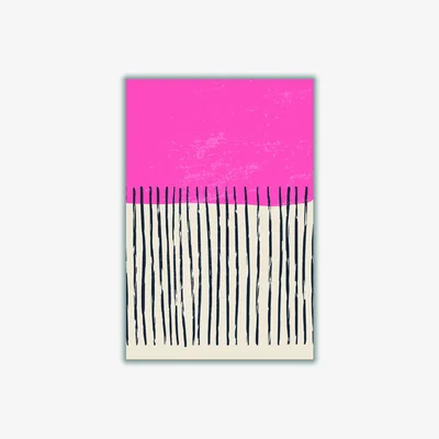 Wolf & Badger Pink / Purple Minimal Design #3 Medium Stanley Print House