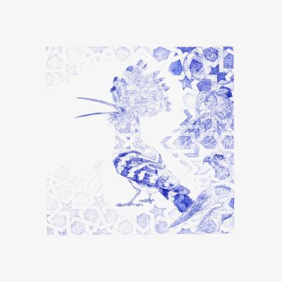 Wolf & Badger Blue Dear Hoopoe Limited Edition Print Jane Lee Mccracken