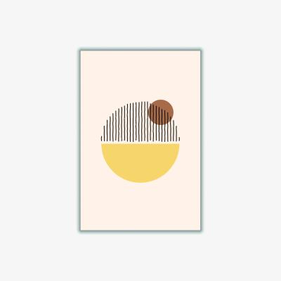 Wolf & Badger Yellow / Orange Geometric Abstract Shapes I Xxs Stanley Print House