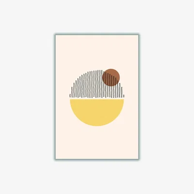 Wolf & Badger Yellow / Orange Geometric Abstract Shapes I Xxs Stanley Print House