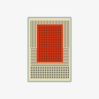 Wolf & Badger Red Geometric Expression #2 A2 420 X 594Mm Stanley Print House