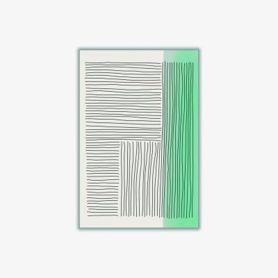 Wolf & Badger Green Minimalism #5 A3 297 X 420Mm Stanley Print House