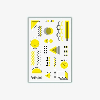 Wolf & Badger Yellow / Orange Yellow Shapes Xxs Stanley Print House