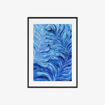 Wolf & Badger Everything Is Icy & Blue - Abstract Art Print | Jessica Slack Studio