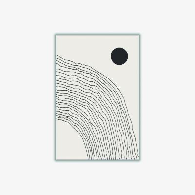 Wolf & Badger Black Boho Lines Series #5 A2 420 X 594Mm Stanley Print House
