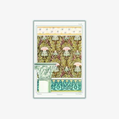 Wolf & Badger Gold Chardon Thistle Ii Print By Maurice Pillard Verneuil A4 210 X 297Mm Stanley Print House