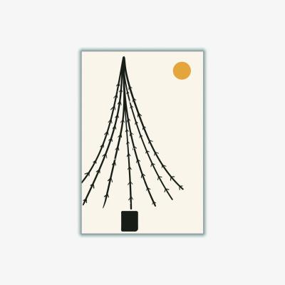 Wolf & Badger Yellow / Orange Boho Tree A3 297 X 420Mm Stanley Print House