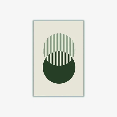 Wolf & Badger Grey Minimal Abstract Circles Iii Large Stanley Print House