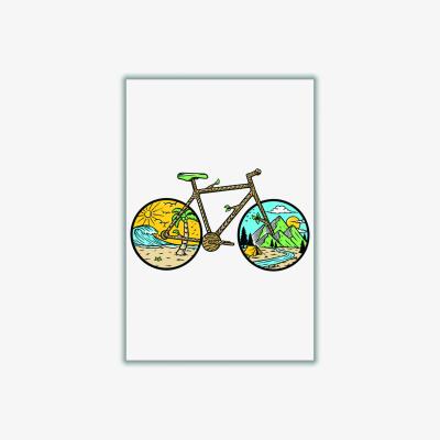 Wolf & Badger Best Bike Ride Ever A4 210 X 297Mm Stanley Print House