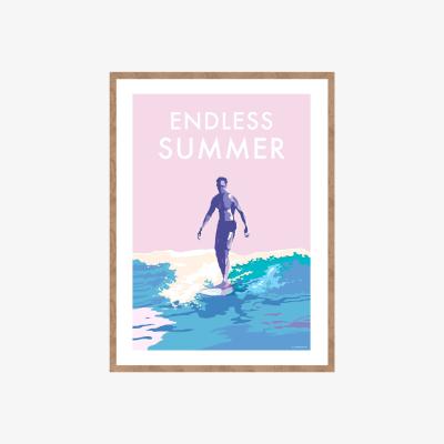 Wolf & Badger Endless Summer Vintage Style Quote Print | A4 | 210 X 297Mm | Becky Bettesworth