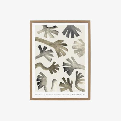 Wolf & Badger Brown / Neutrals / White A3 - Don't Touch - Abstract Hands Print One Size Rosanna Corfe
