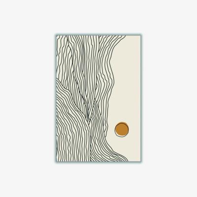 Wolf & Badger Yellow / Orange Boho Sunny Mountains Extra Small Stanley Print House