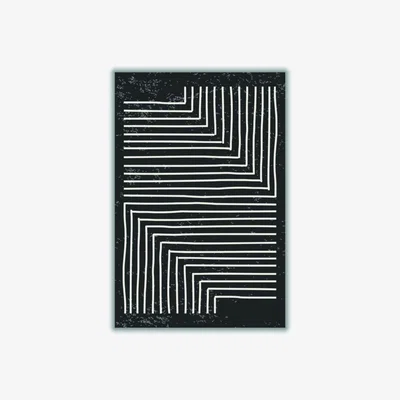 Wolf & Badger Black And White Line 2 A3 297 X 420Mm Stanley Print House