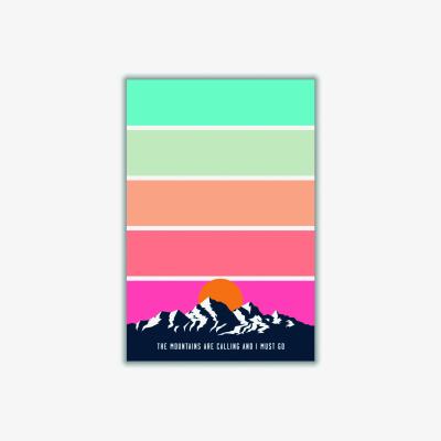 Wolf & Badger The Mountains Are Calling & I Must Go Xxs Stanley Print House
