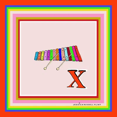 Wolf & Badger X For Xylophone Alphabet Print Jessica Russell Flint