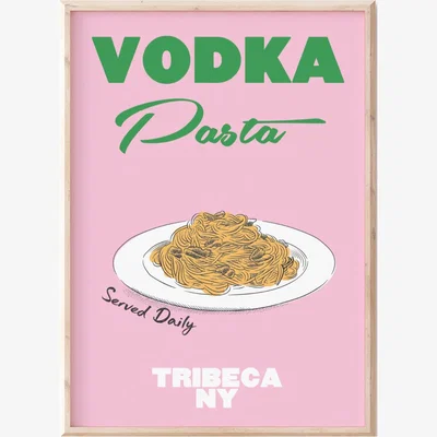 Wolf & Badger Vodka Pasta Print Sofe Store