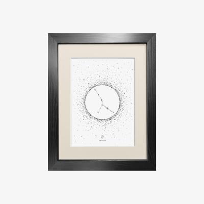 Wolf & Badger Black 'Cancer Star Sign' - Fine Art Print A4 Emily Carter