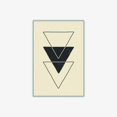 Wolf & Badger Black Abstract Triangles #6 A4 210 X 297Mm Stanley Print House