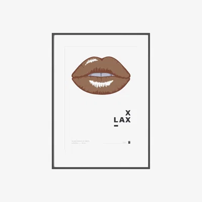 Wolf & Badger Lip Lines Series X Lax - Brown Print Curiosity Snug