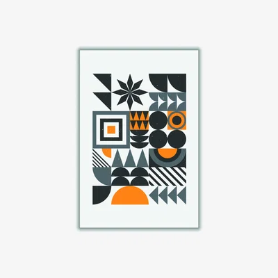 Wolf & Badger Vibrant Bauhaus Collection #4 A1 594 X 841Mm Stanley Print House