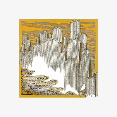 Wolf & Badger Gold / Yellow / Orange Framed Yellow Zen Design Print Richard Allan London