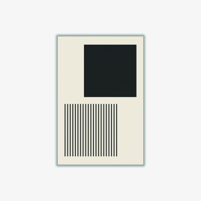 Wolf & Badger Black Geometric Squares #1 A2 420 X 594Mm Stanley Print House