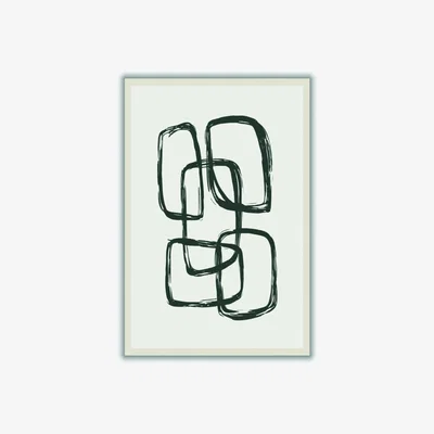 Wolf & Badger Black Modern Abstract Shapes 3 Xxs Stanley Print House
