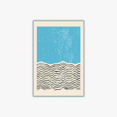 Wolf & Badger Blue Minimal Abstract Set #2 A4 210 X 297Mm Stanley Print House