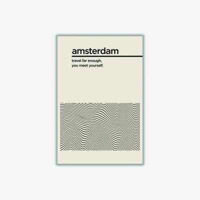 Wolf & Badger Neutrals Amsterdam Travel A1 594 X 841Mm Stanley Print House