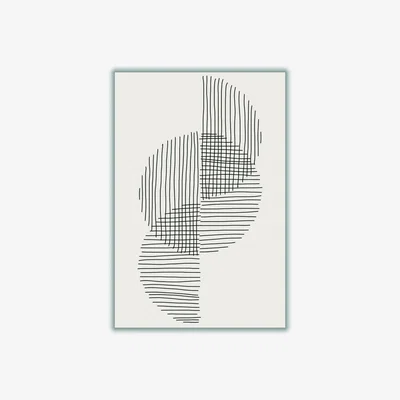 Wolf & Badger Black Minimal Circle Series #1 A4 210 X 297Mm Stanley Print House