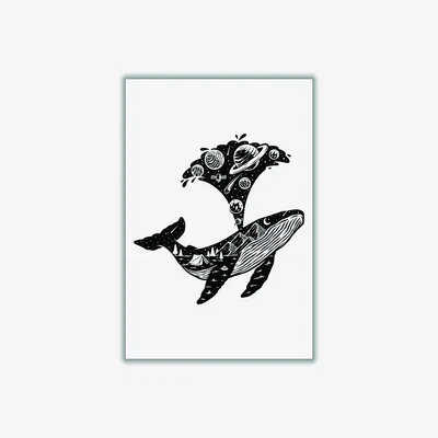 Wolf & Badger Black Humpback Universe Medium Stanley Print House