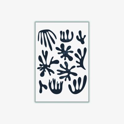 Wolf & Badger Black Minimal Abstract Algae I A2 420 X 594Mm Stanley Print House
