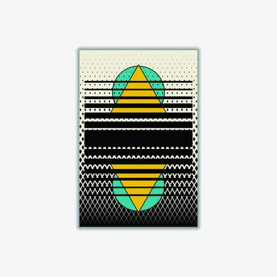 Wolf & Badger Geometric Suns Pattern A2 420 X 594Mm Stanley Print House