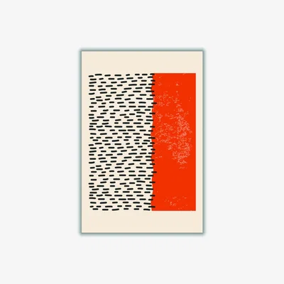 Wolf & Badger Red Geometric Expression #1 Small Stanley Print House