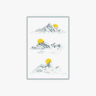 Wolf & Badger Grey Sunny Mountains A1 594 X 841Mm Stanley Print House