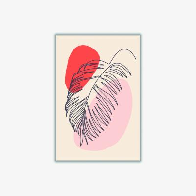 Wolf & Badger Red Abstract Botanical 2 A2 420 X 594Mm Stanley Print House