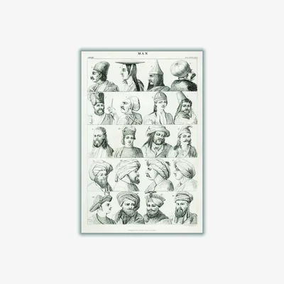 Wolf & Badger Man Iii By Oliver Goldsmith Grey A4 210 X 297Mm Stanley Print House