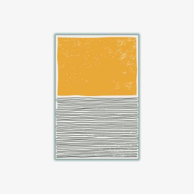 Wolf & Badger Yellow / Orange Minimal - Yellow A2 420 X 594Mm Stanley Print House