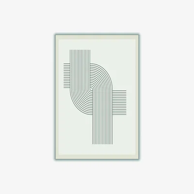 Wolf & Badger Grey Modern Geometric 3 Extra Large Stanley Print House