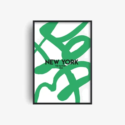 Wolf & Badger Green Exclusive New York Abstract Giclée Art Print A3 | A3 | 297 X 420Mm | Fanclub