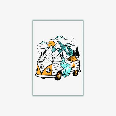 Wolf & Badger Blue Home Is Where You Park It A4 210 X 297Mm Stanley Print House