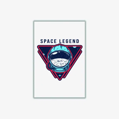 Wolf & Badger Blue Space Legend A1 594 X 841Mm Stanley Print House