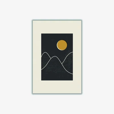 Wolf & Badger Black Minimal Sunset Vibes #1 Extra Small Stanley Print House