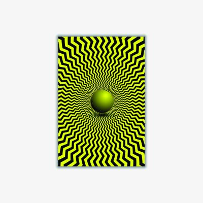 Wolf & Badger Yellow / Orange Optical Illusion Xxs Stanley Print House