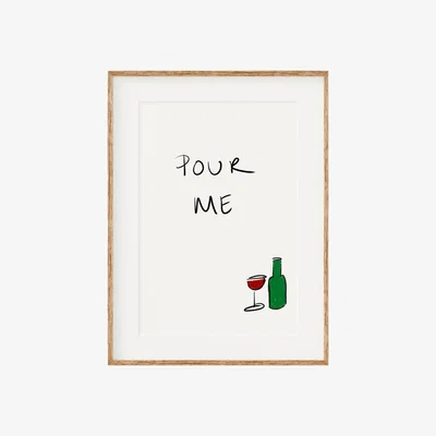 Wolf & Badger Pour Me Print A3 297 X 420Mm Oh Oly