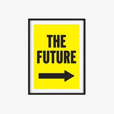 Wolf & Badger Yellow / Orange The Future A3 297 X 420Mm The Native State
