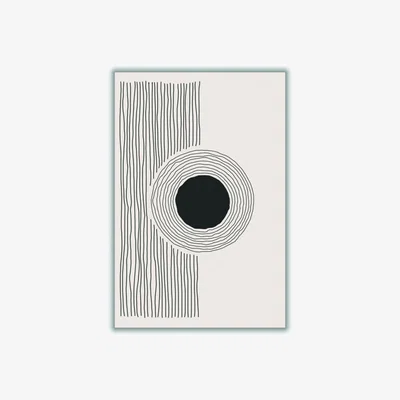 Wolf & Badger Black Minimal Circle Large Stanley Print House